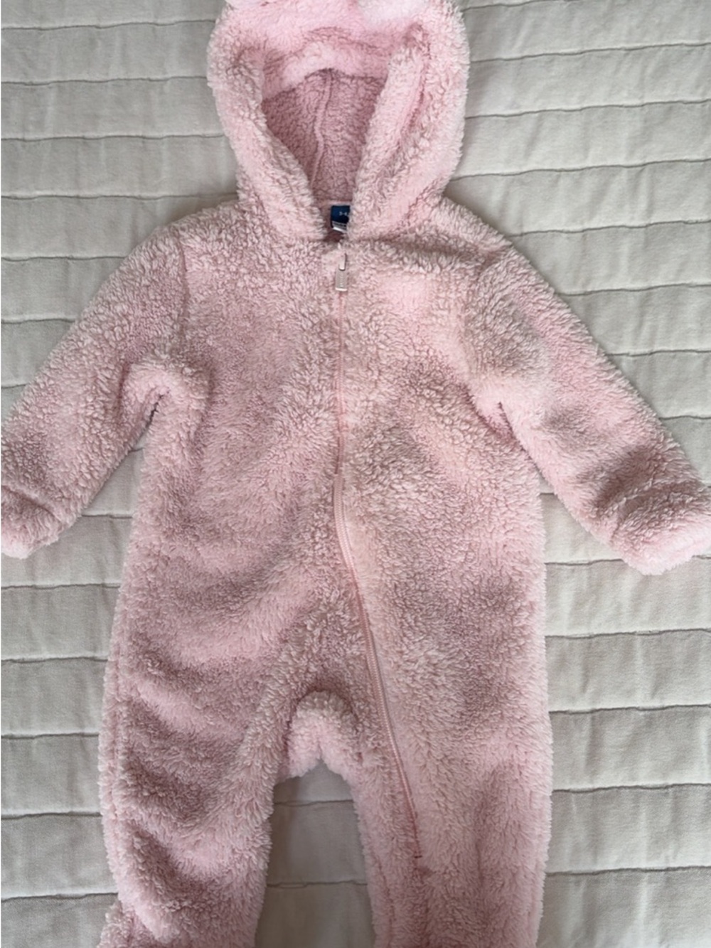 Old Navy Plush Hooded Pink Fleece One-Piece